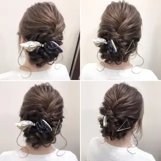 セミロング ヘアアレンジ 沢田 瞳のヘアスタイル