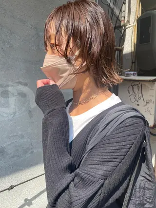 ミディアム さの あやねのヘアスタイル