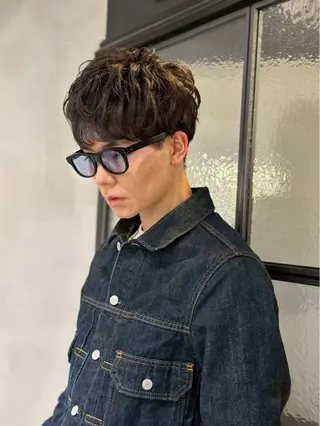 ショート パーマ 池袋センターパート No.1 裕大のヘアスタイル