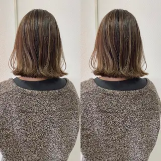 ミディアム 山本 茉希のヘアスタイル