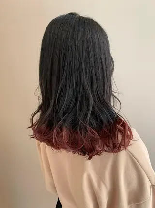 ミディアム カラー 顔まわりカット✄ ベージュカラー🧸のヘアスタイル