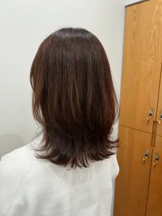 ミディアム 似合わせ/顔周り / レイヤーのヘアスタイル
