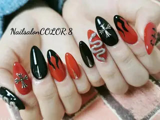 ロング ネイル ネイルサロンカラーエイト所属・color.8 AYAのネイルデザイン