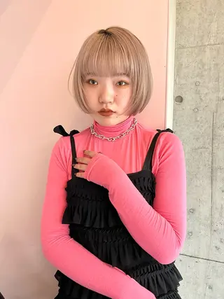 カラー 艶ブリーチ/表参道 ハイトーン /実乃梨のヘアスタイル