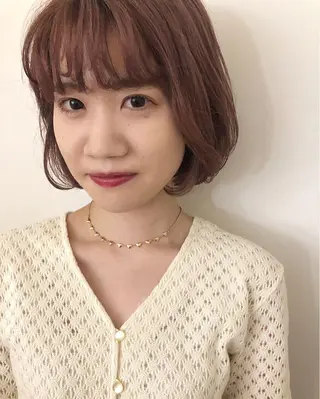 ミディアム カラー ボブレイヤー/ カラー診断/Amiのヘアスタイル