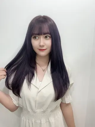 ロング カラー 韓国×髪質改善💊 似合わせ/武田涼のヘアスタイル