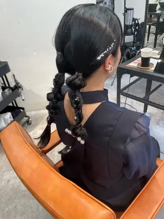 セミロング ヘアアレンジ A/LEE所属・久保田 千尋のヘアスタイル