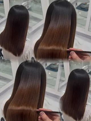 ロング りきと🦋河原町 縮毛矯正/艶カラーのヘアスタイル