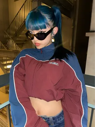 ロング カラー TATSUブリーチ/ ミルクティーベージュのヘアスタイル