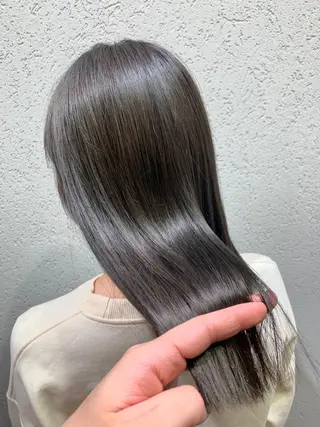 ロング 酸性ストレート/ブリ ーチなし/中村 匠のヘアスタイル