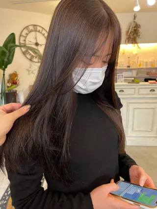 ロング uni所属・中堀 遥のヘアスタイル