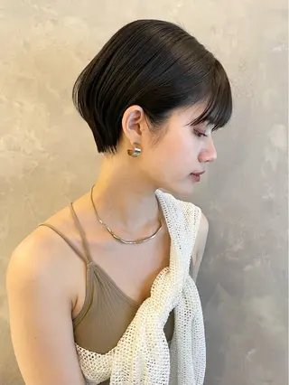 ショート ボブ/デザインカラー /表参道/新井美有紀のヘアスタイル