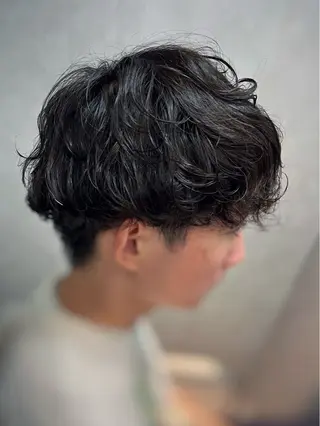 ミディアム カラー パーマ ヘアアレンジ メンズ キッズ パーマ、ブリーチ 👫🏼橋本貴志のヘアスタイル