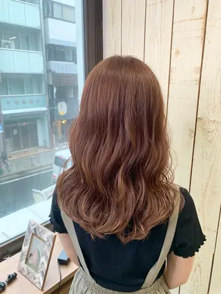 セミロング カラー 透明感/ 美髪矯正/田中恭のヘアスタイル