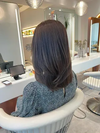 ミディアム カラー 韓国レイヤー🇰🇷 韓国研修◎渋谷カイトのヘアスタイル