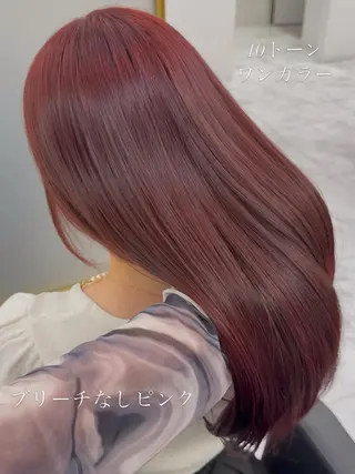 ロング カラー 🍒暖色🍒ブリーチ なしカラー/たくみ。のヘアスタイル