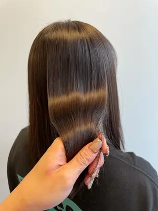 セミロング パーマ 心斎橋/ブリーチなし 髪質改善/レイヤーのヘアスタイル