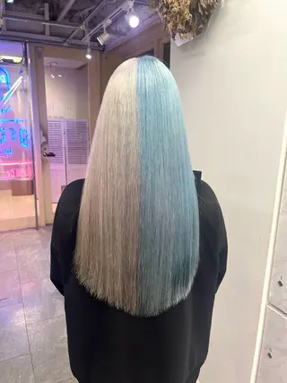 ロング カラー 渋谷🎨ハイトーン ×エクステ🎨レンのヘアスタイル