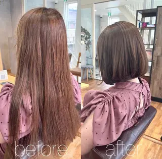 ミディアム カラー 💫期間限定価格💫 似合わせカット🧚のヘアスタイル