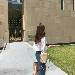 ロング カラー ヘアアレンジ 透け上品ハイトーン 職人ゆうと🤍のヘアスタイル