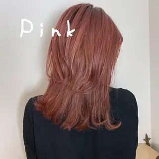 ミディアム カラー ボブウルフ／ボブ Satsuki【名駅のヘアスタイル