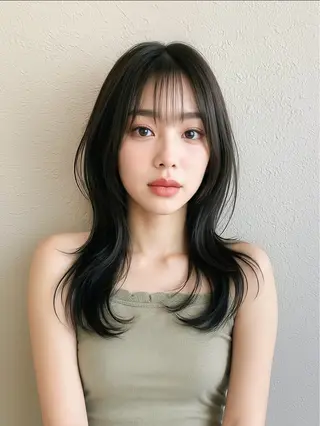 セミロング カラー 髪質改善/ブリーチ 田代 龍我のヘアスタイル