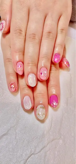 ショート カラー キッズ ネイル マツエク・マツパ 💎ビューティサロン 湘南　RIRAN💎のネイルデザイン