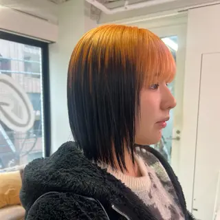 ショート カラー ヘアアレンジ メンズ 🧨ブリーチー×ボブ レイヤー💎じゅえるのヘアスタイル