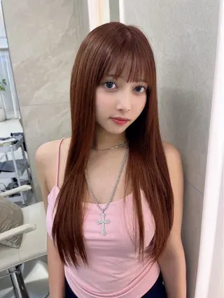 カラー れもん 名駅/韓国レイヤーのヘアスタイル