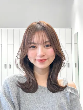 ミディアム unami shibuya所属・ren ボブロブ/ミディアムのヘアスタイル