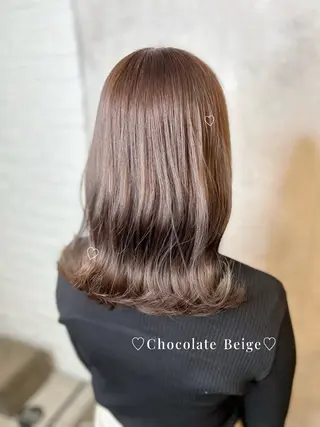 ミディアム カラー 🤍FLEAR 白濱 かえで🎀.⋆のヘアスタイル