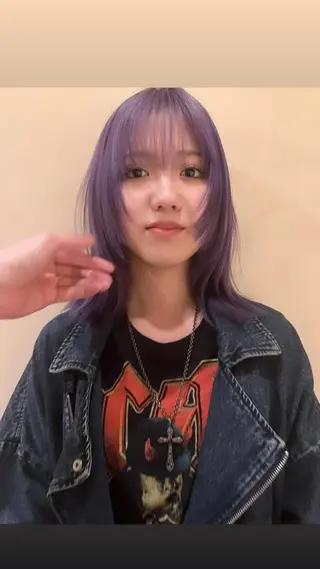 ミディアム カラー 渡部 真世のヘアスタイル