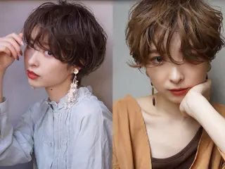 ショート カラー パーマ hoNua. 栄/透明感カラーのヘアスタイル