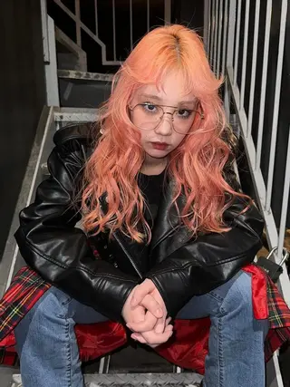 ロング カラー デザインカラー/ ハイトーン/ケイジのヘアスタイル