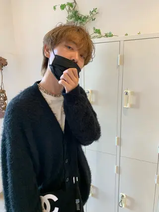 ショート メンズパーマ/ダウン パーマ/十文字玲音のヘアスタイル