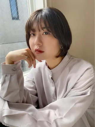 ショート カラー 三好 美里のヘアスタイル