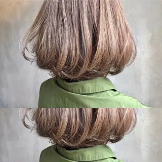ミディアム カラー ツキノキ ミナのヘアスタイル