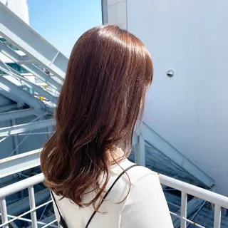 セミロング カラー 💖暖色・ハイトーン 🐈みおり💖のヘアスタイル