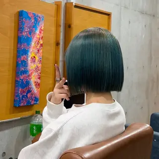 ミディアム ブリーチカラー/ 寺口佳希のヘアスタイル