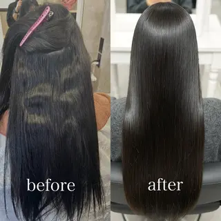 ロング ulu by dot.所属・かがみはやと 髪質改善/縮毛矯正のヘアスタイル