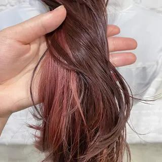 ロング カラー ヘアアレンジ GARDEN omotesando所属・タキウエ ナナホのヘアスタイル