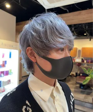 カラー メンズ 髪質改善&ストレート ‪✂︎‬鈴木青樹のヘアスタイル