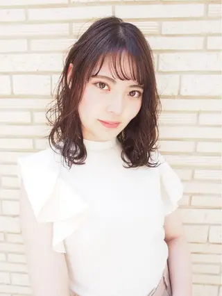 ミディアム カラー 髪質改善/レイヤー ストウシンゴのヘアスタイル