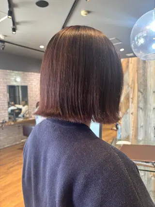 ショート カラー 🎀ワンレンボブ🎀 ワンカラー　あゆみのヘアスタイル