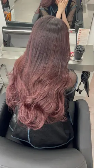 ロング 写真映えする ブリーチ🤩店長レンのヘアスタイル