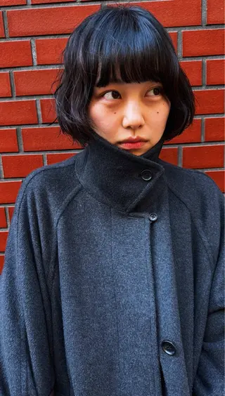 ショート パーマ kos所属・西室隆義 二子玉川/艶カラーのヘアスタイル