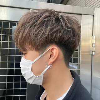 ショート カラー メンズ アイブロウ 【メンズ縮毛矯正】 田中秀斗のヘアスタイル