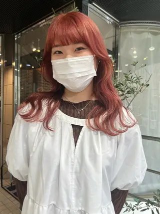 セミロング カラー 💖デザインカラー/ タダ ハナカ💖のヘアスタイル