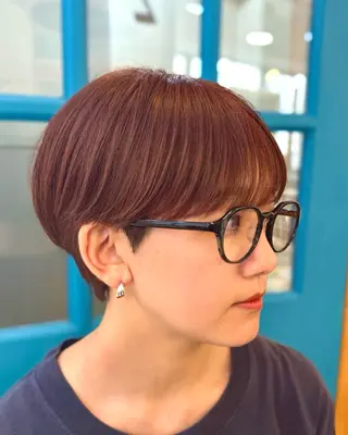 ショート カラー ショート、韓国メンズ ヘアのかつらぎのヘアスタイル