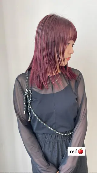 ミディアム カラー pole所属・【pole】 minaのヘアスタイル